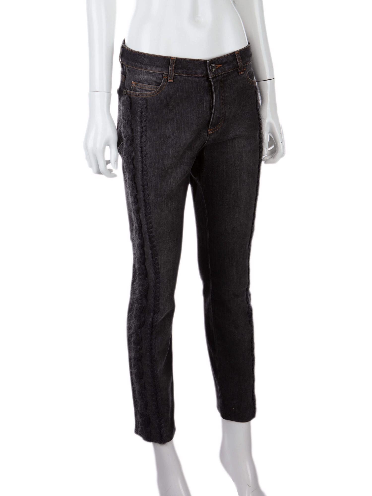 Bayan Gri CHANEL JEAN PANTOLON