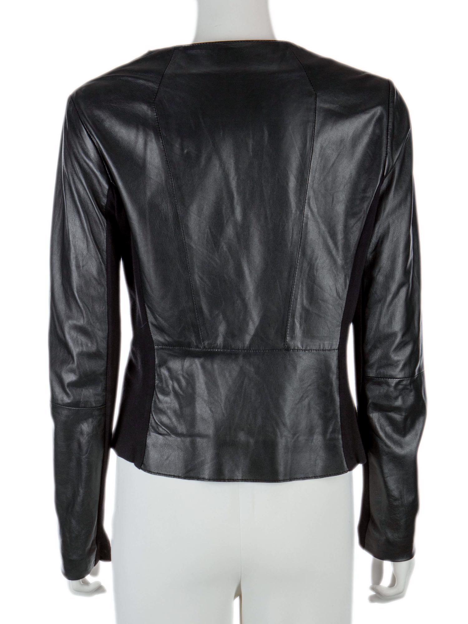 Bayan Siyah EMPORIO ARMANI DERİ CEKET