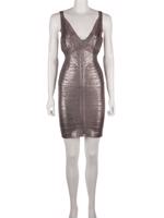 Bayan Gümüş HERVE LEGER ELBİSE