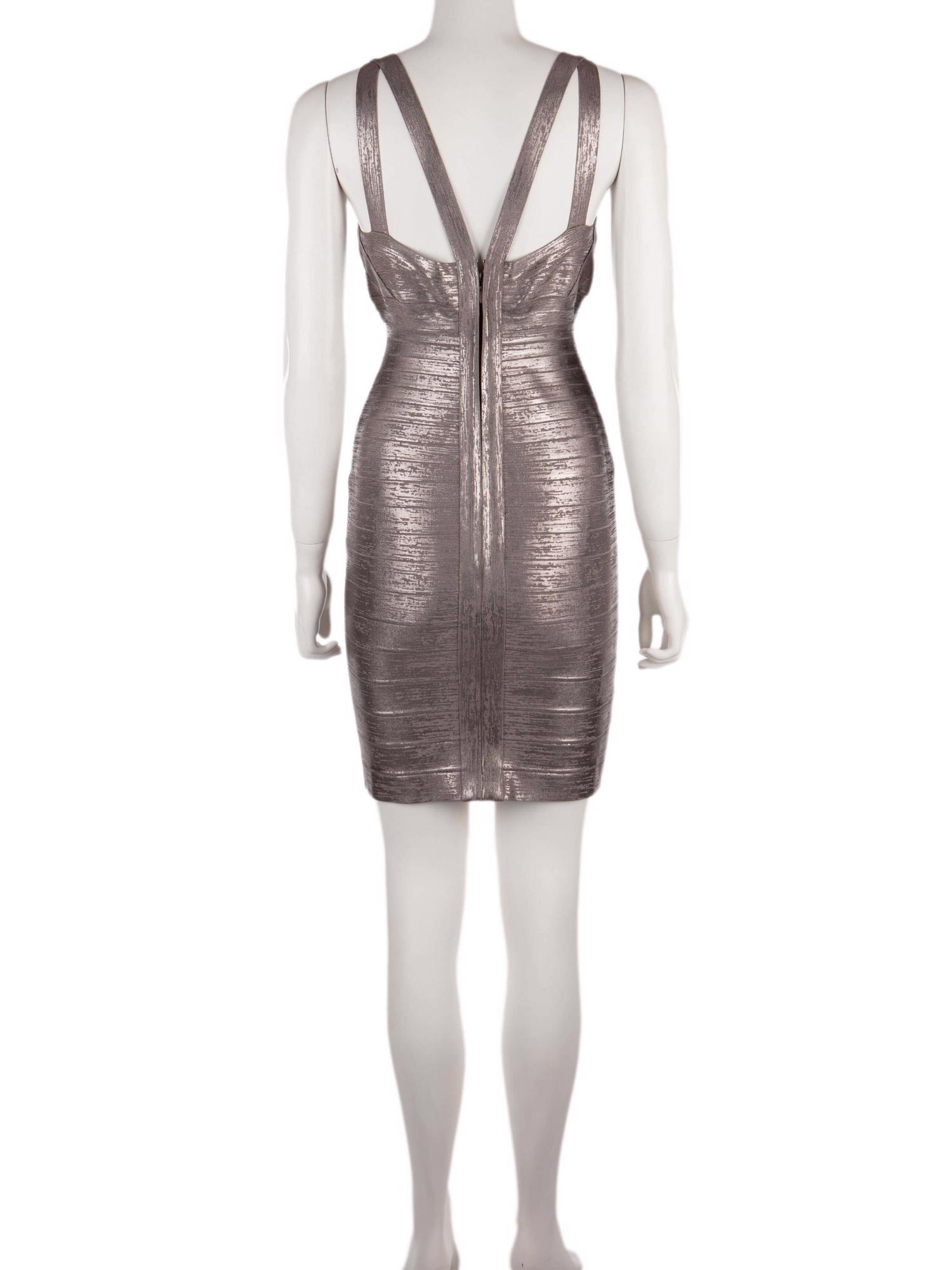 Bayan Gümüş HERVE LEGER ELBİSE