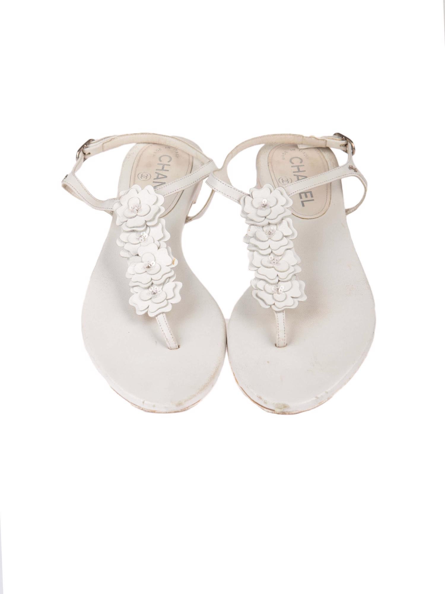 Bayan Beyaz CHANEL SANDALET