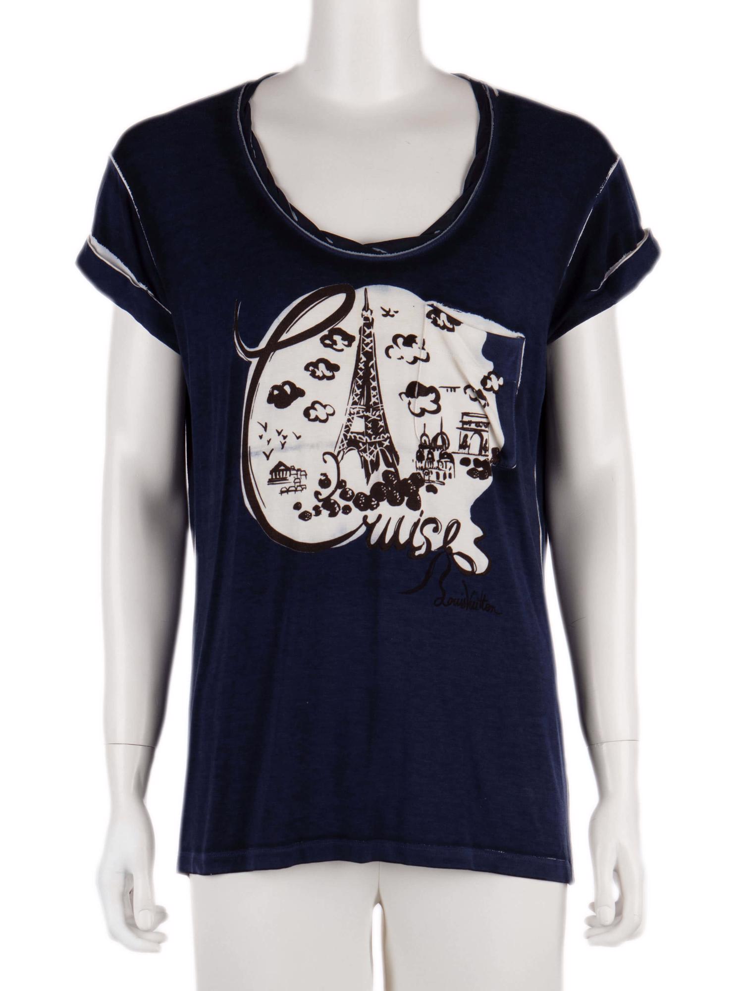 Bayan Lacivert LOUIS VUITTON T-SHIRT