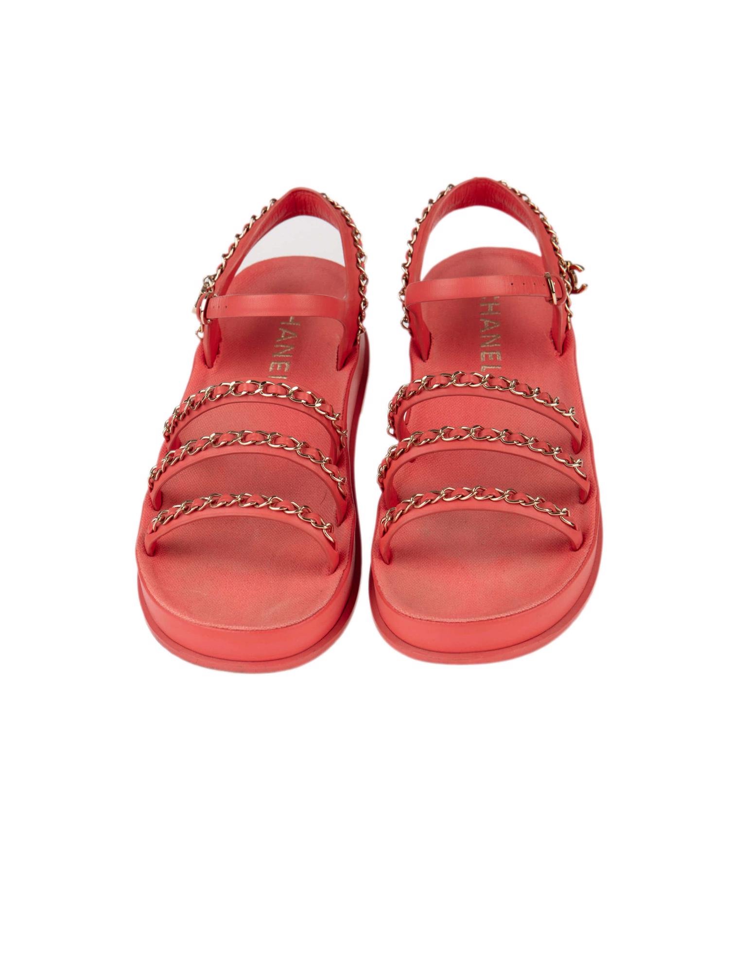 Bayan Turuncu CHANEL SANDALET