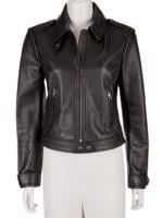 Bayan Siyah BURBERRY BRIT DERİ CEKET