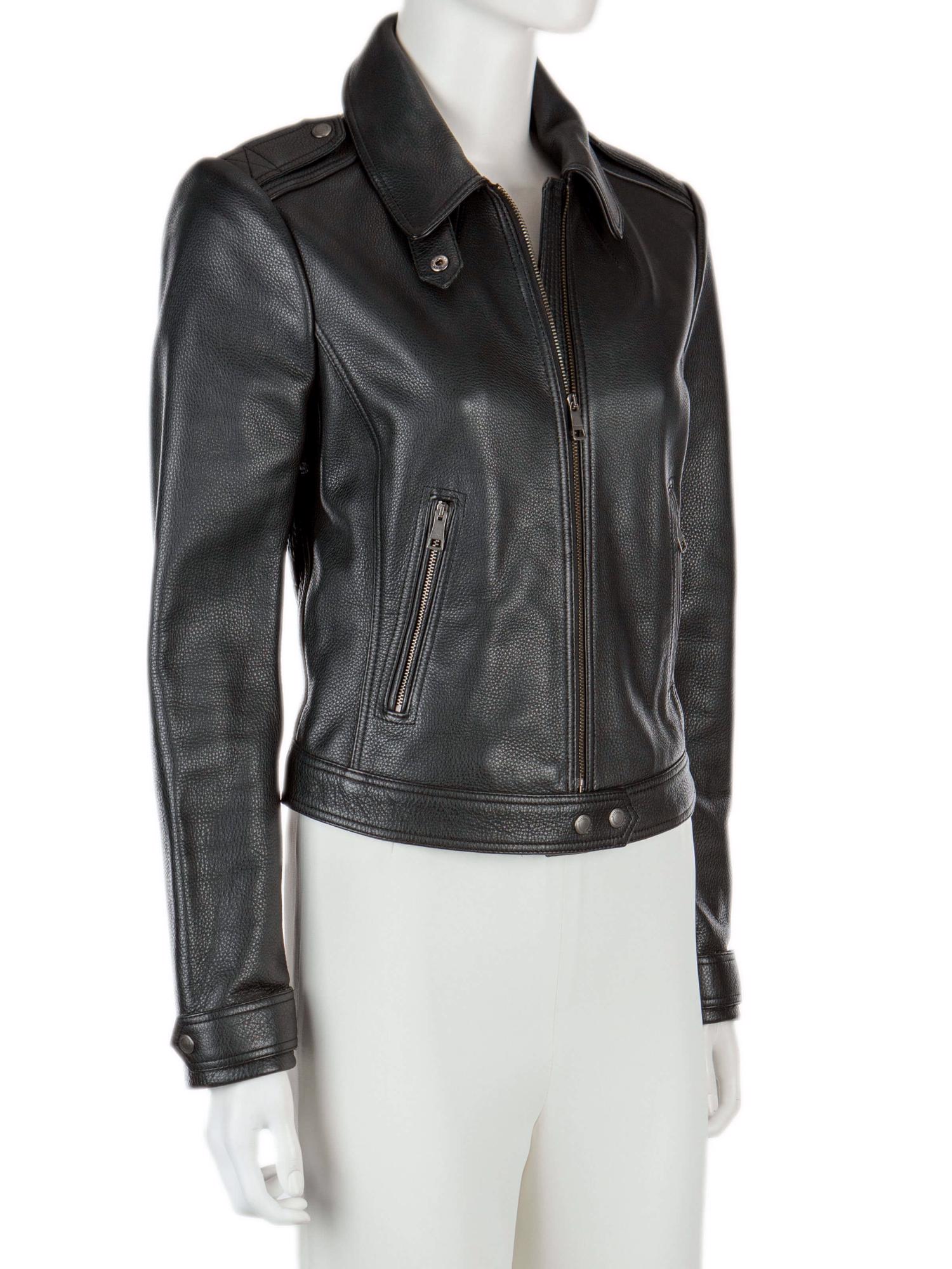 Bayan Siyah BURBERRY BRIT DERİ CEKET