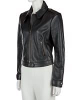 Bayan Siyah BURBERRY BRIT DERİ CEKET