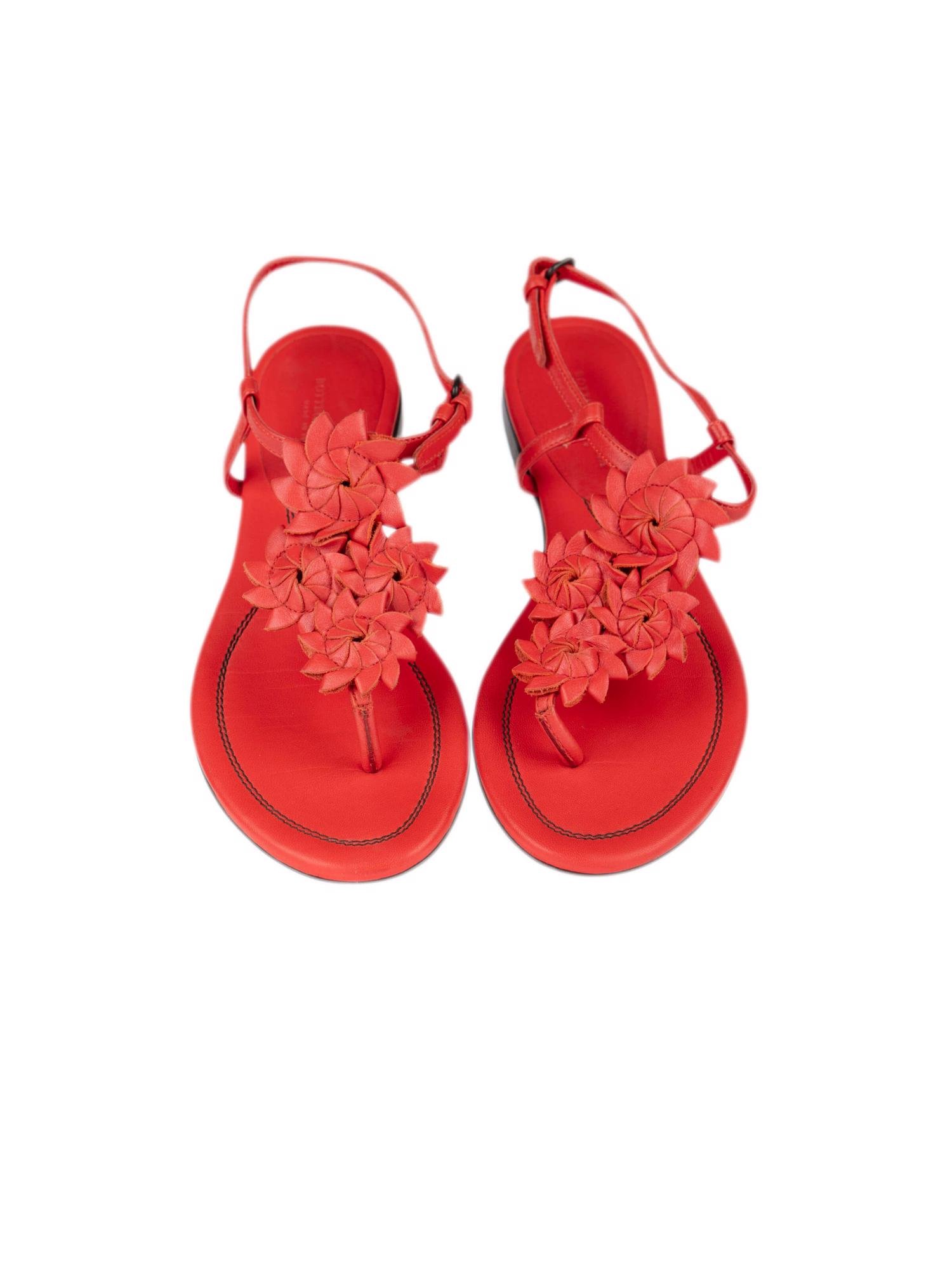 Bayan Kırmızı BOTTEGA VENETA SANDALET