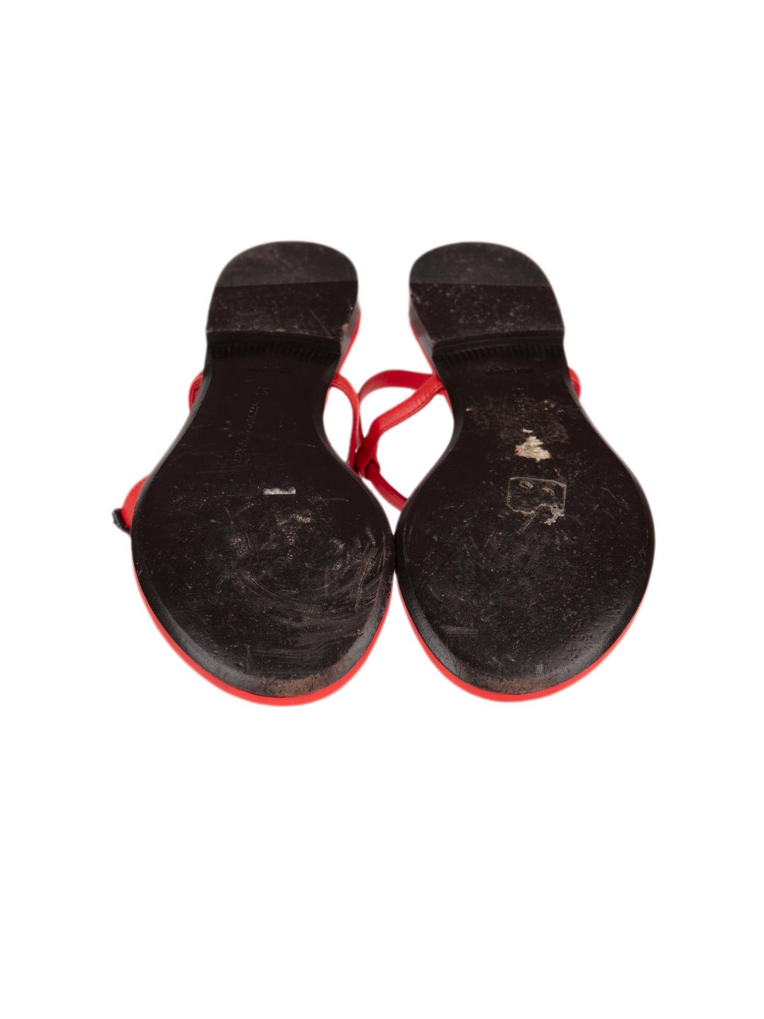 Bayan Kırmızı BOTTEGA VENETA SANDALET