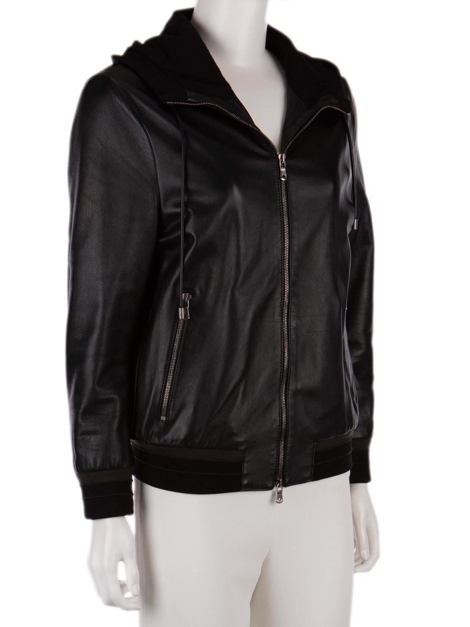 Bayan Siyah DOLCE&GABBANA DERİ CEKET