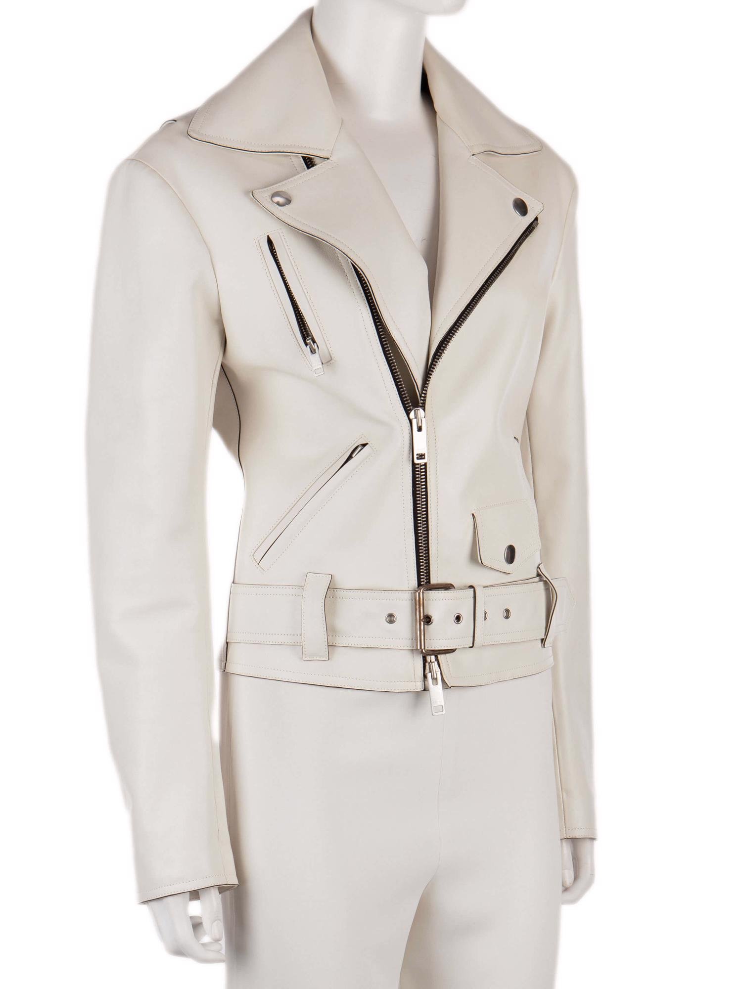 Bayan Beyaz CELINE DERİ CEKET