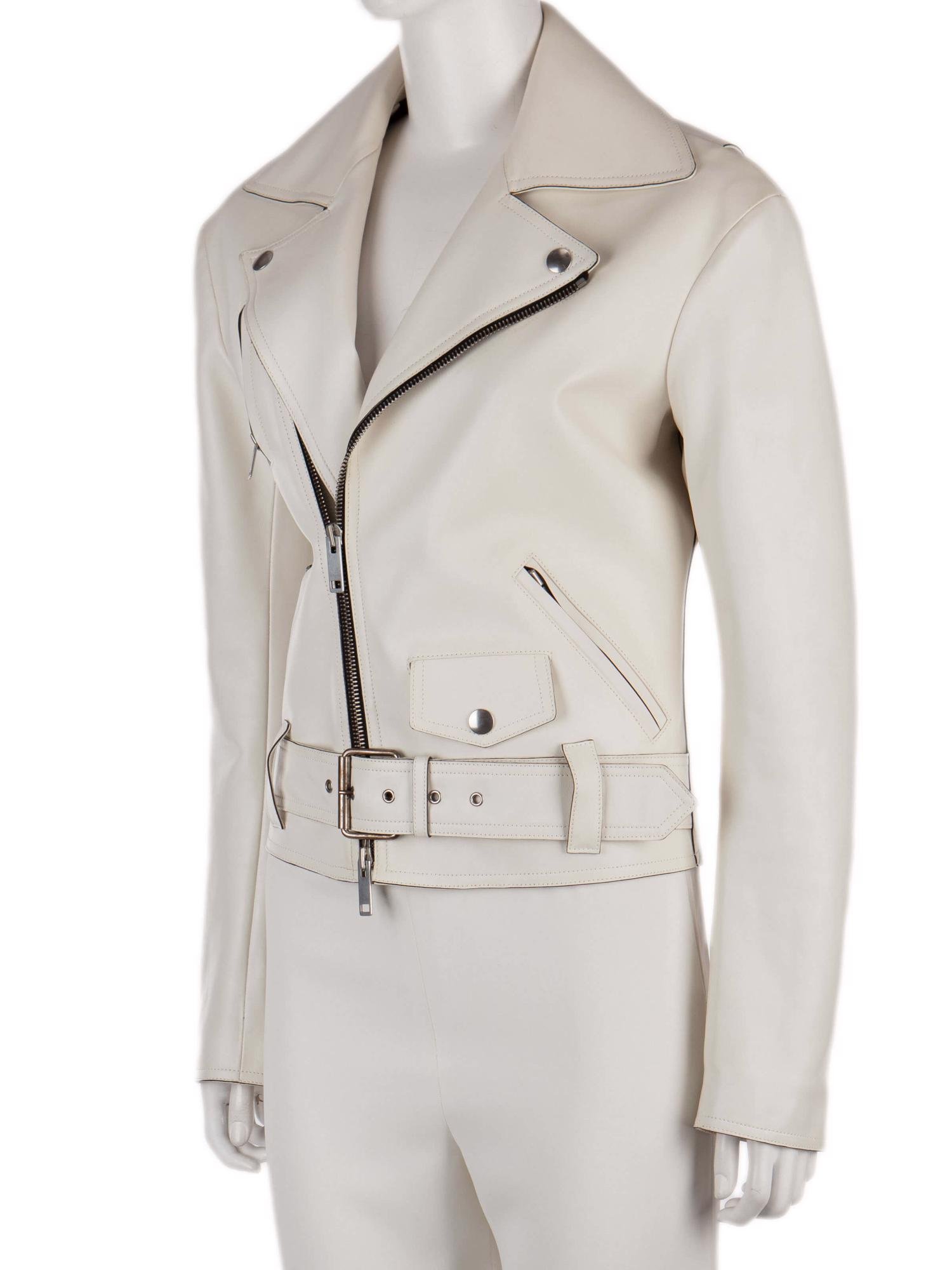 Bayan Beyaz CELINE DERİ CEKET