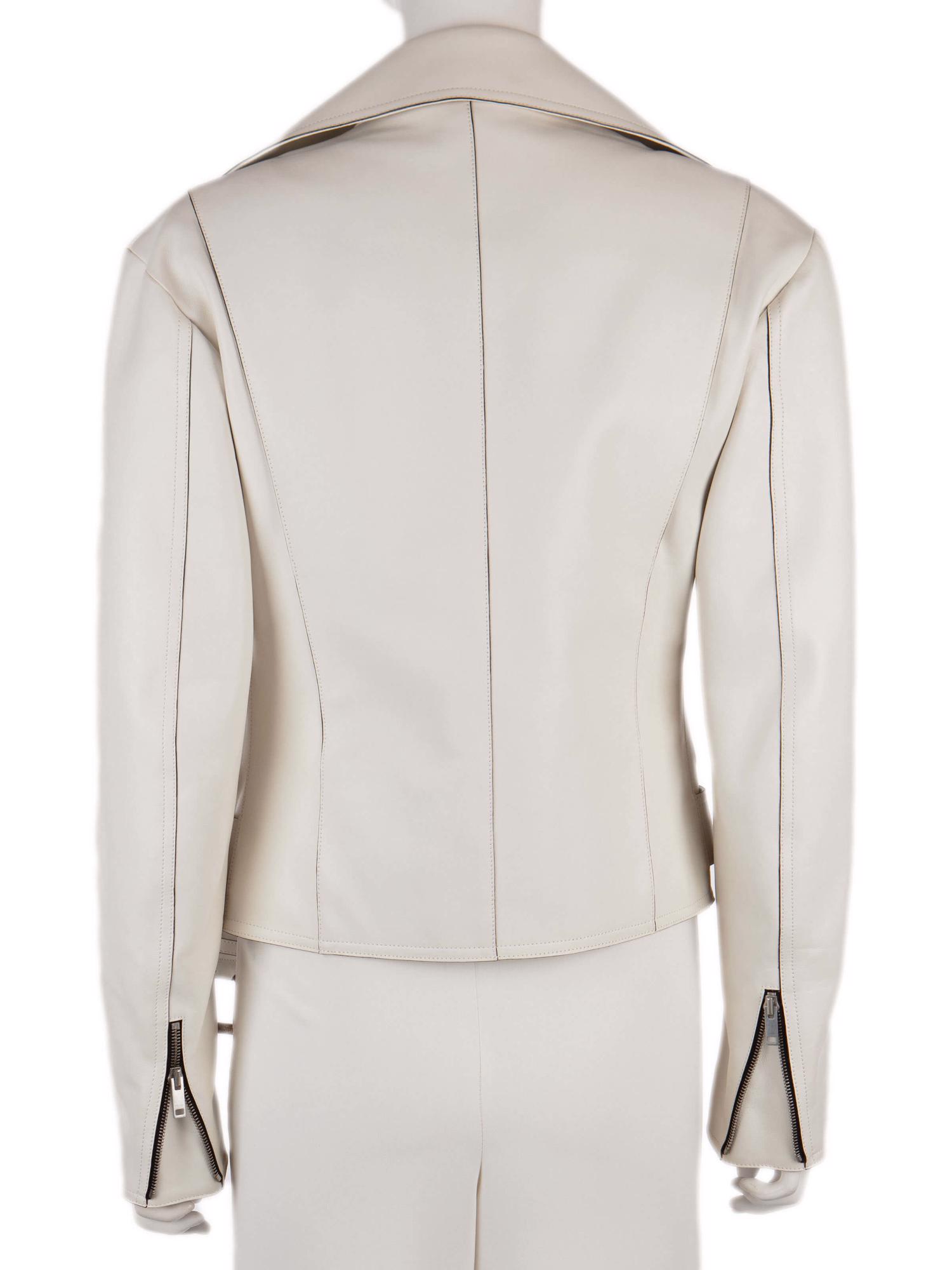 Bayan Beyaz CELINE DERİ CEKET