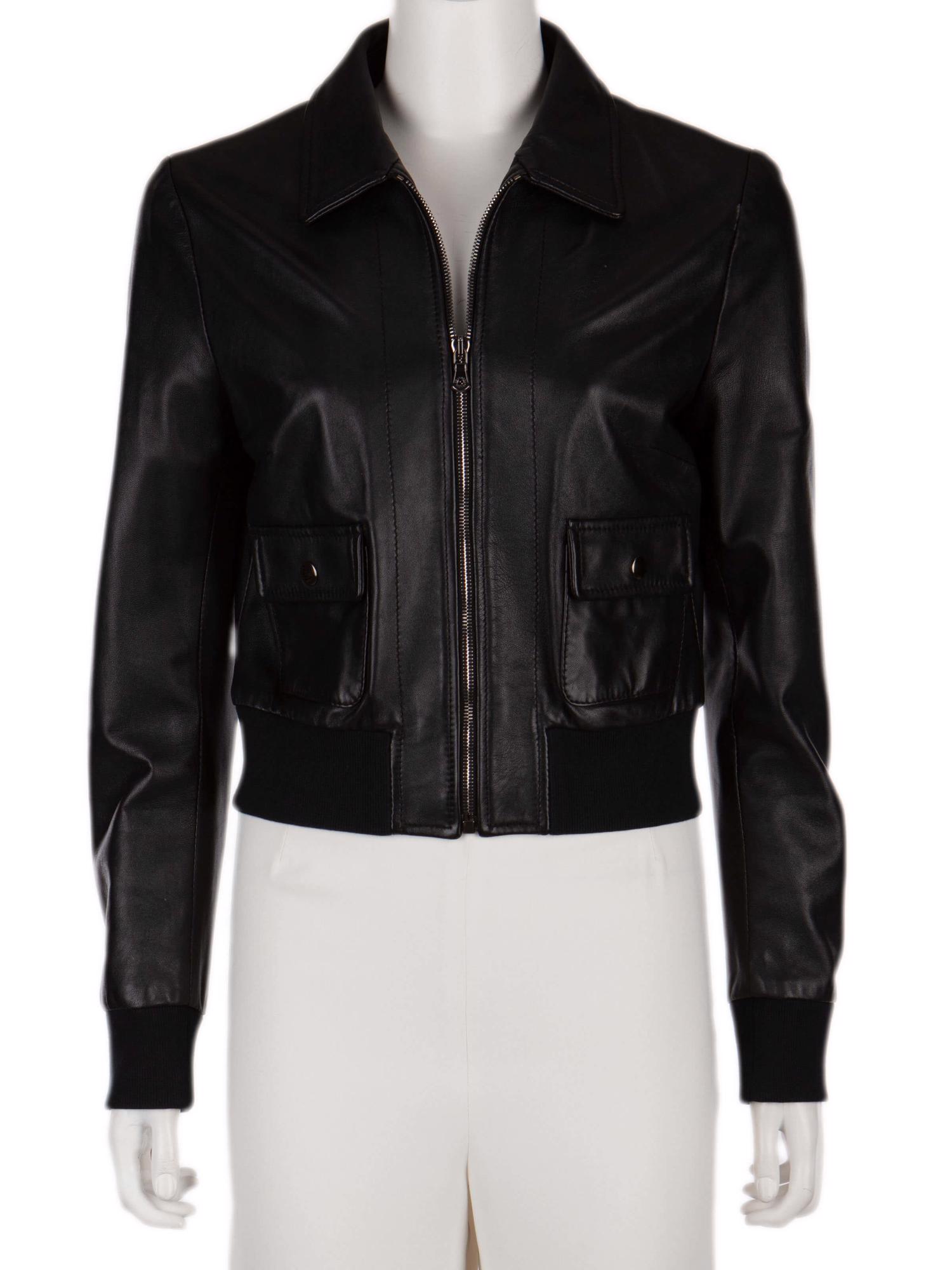 Bayan Siyah DOLCE&GABBANA DERİ CEKET