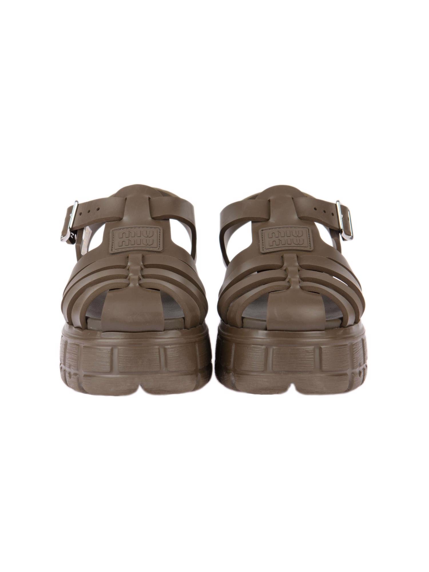 Bayan Yeşil MIU MIU SANDALET