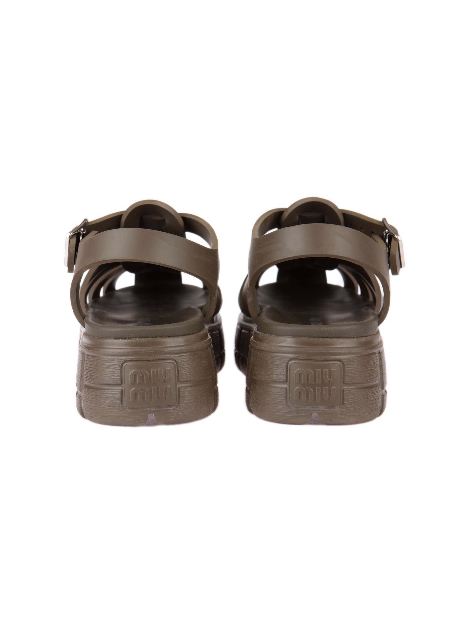 Bayan Yeşil MIU MIU SANDALET