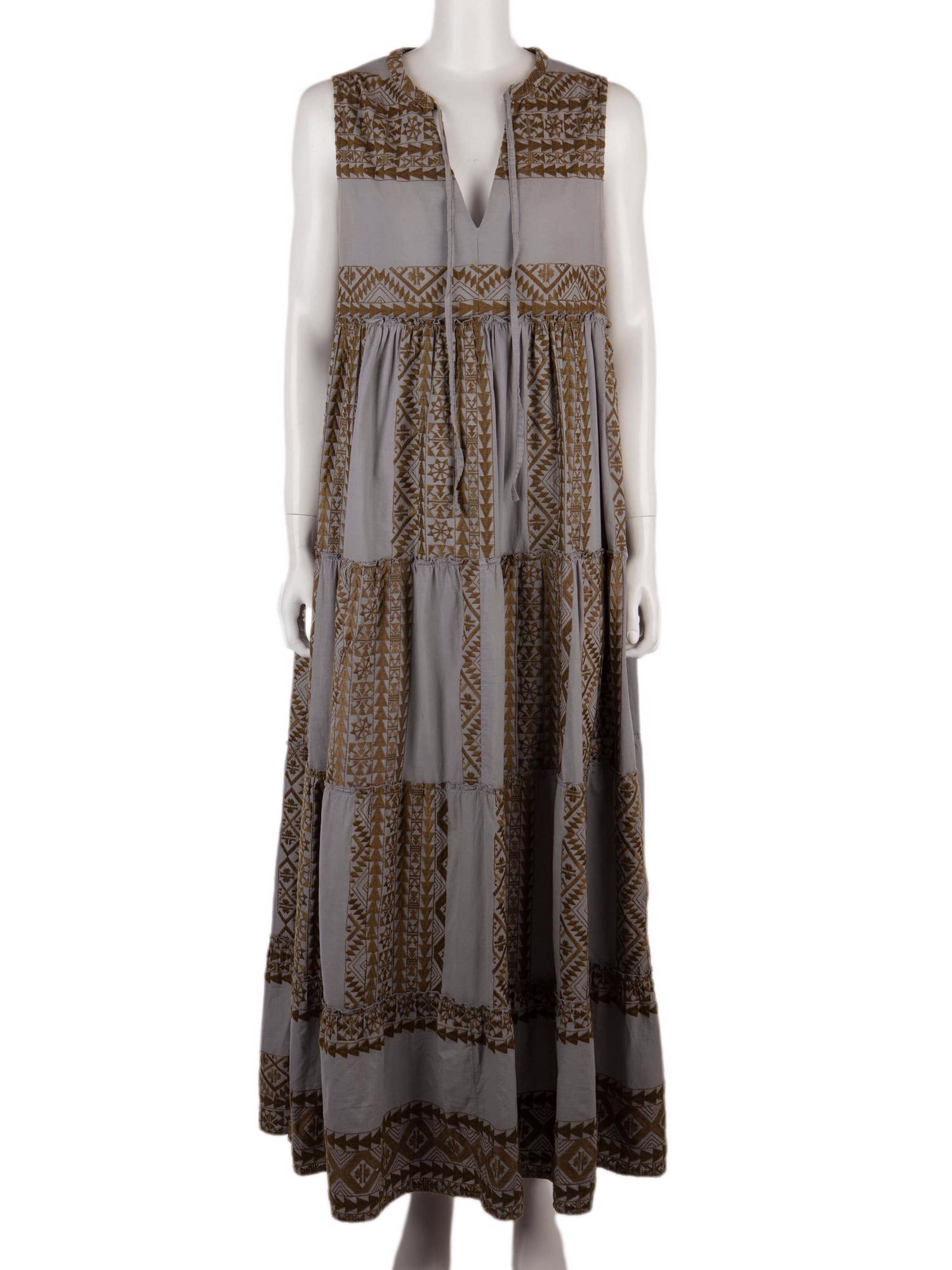 Bayan Gri GREEK ARCHAIC KORI ELBİSE