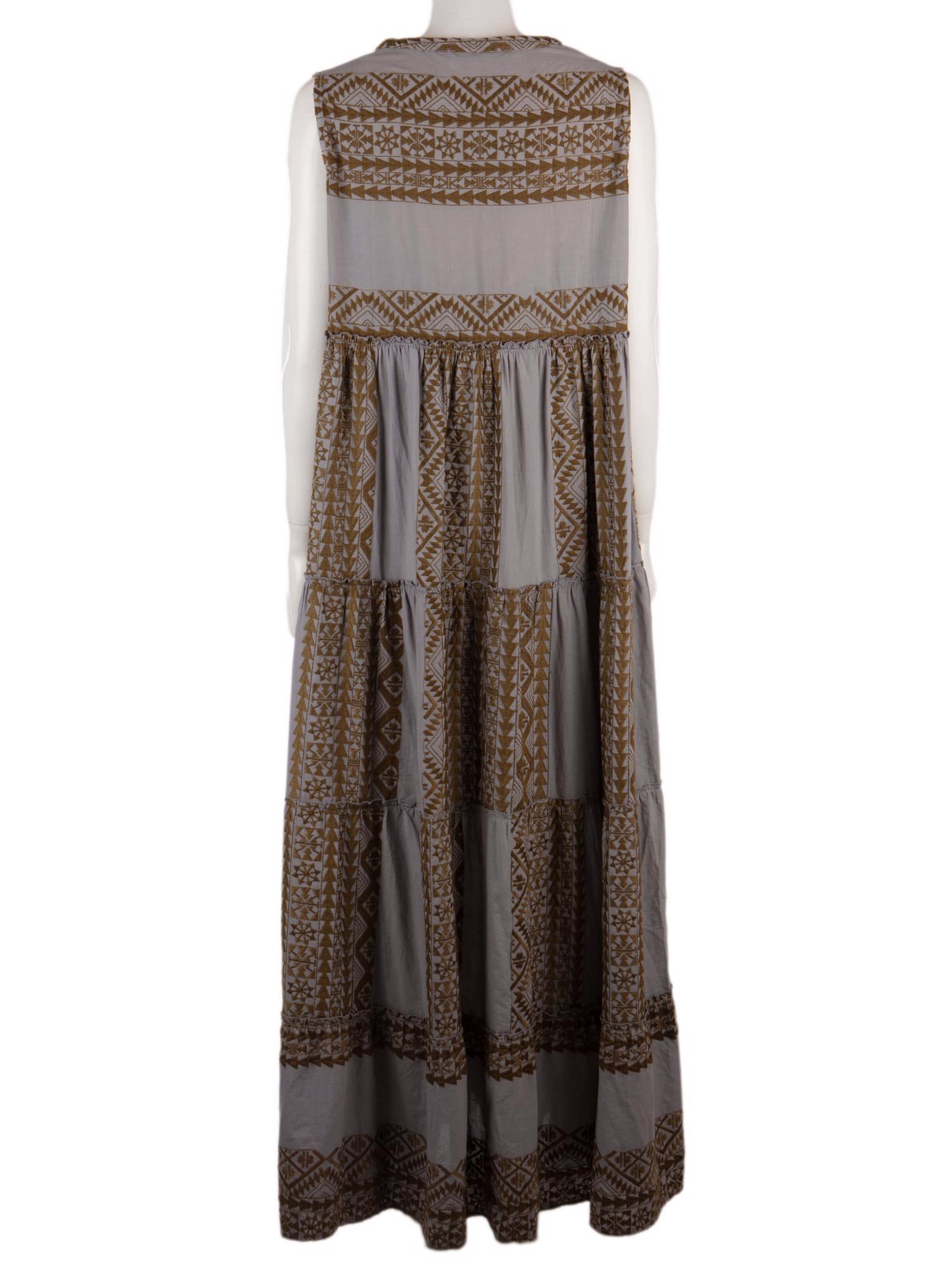 Bayan Gri GREEK ARCHAIC KORI ELBİSE