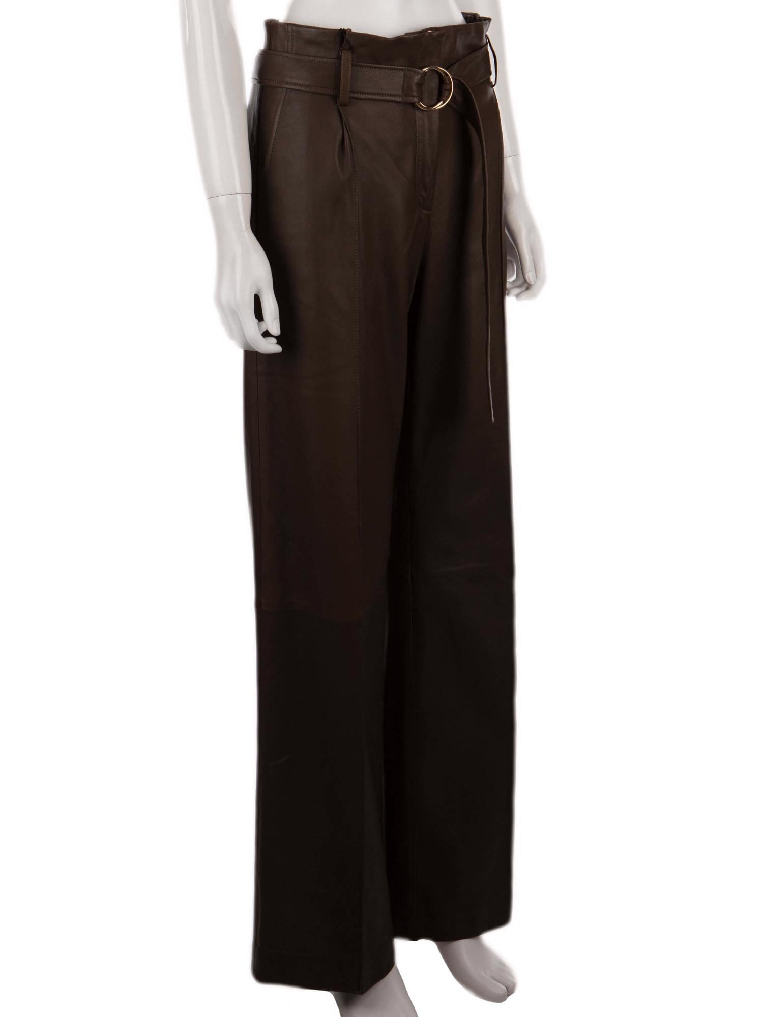 Bayan Kahve YVES SALOMON DERİ PANTOLON