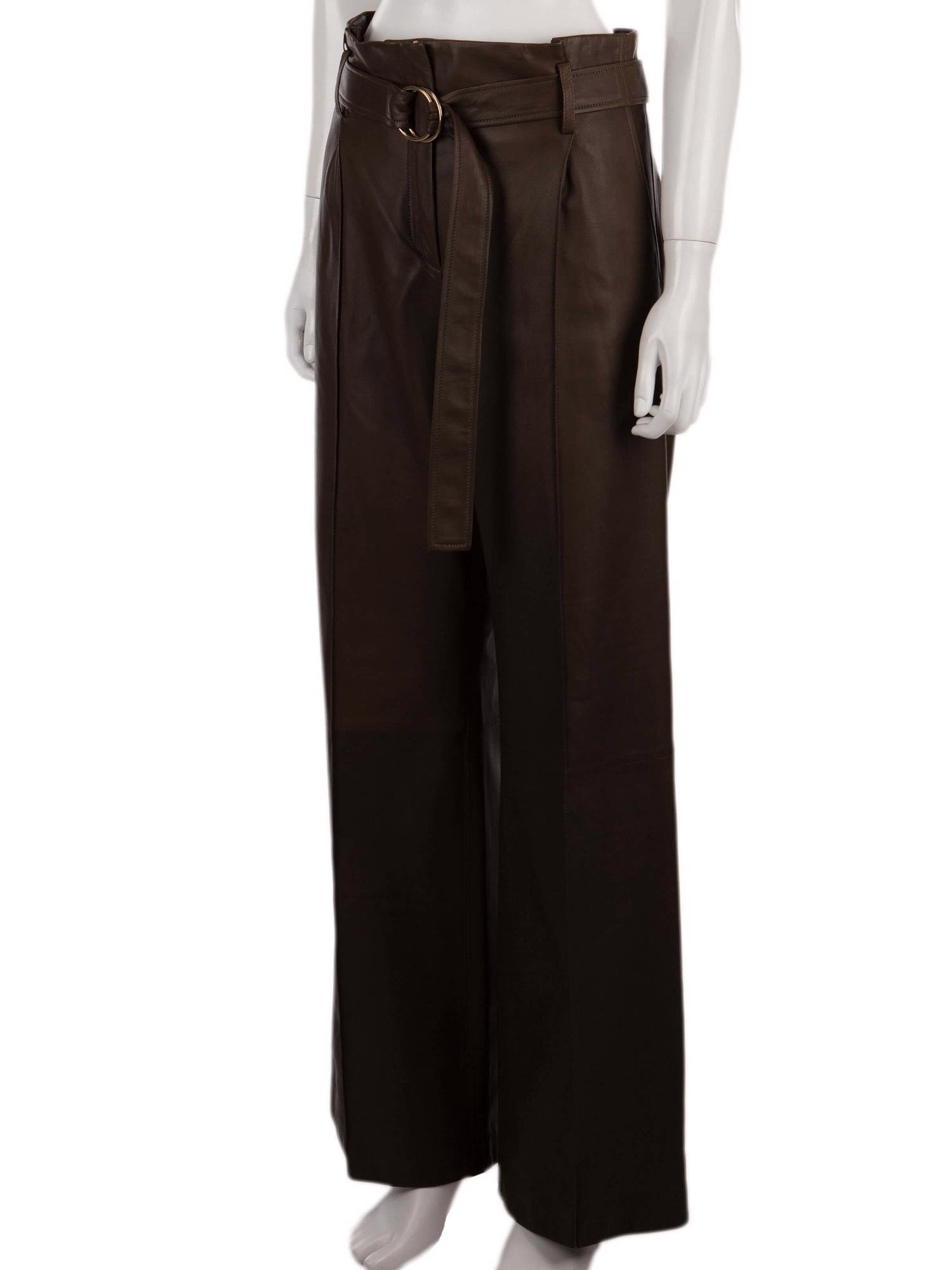 Bayan Kahve YVES SALOMON DERİ PANTOLON