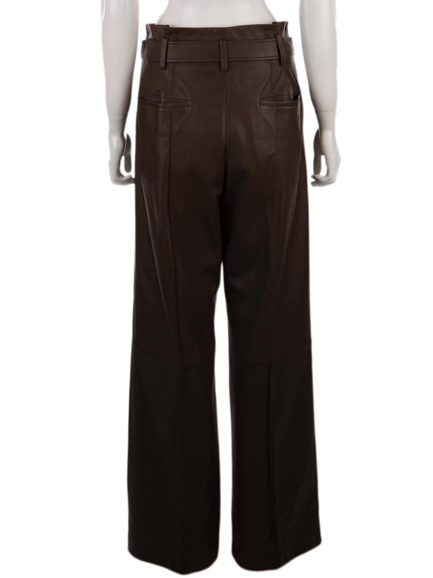 Bayan Kahve YVES SALOMON DERİ PANTOLON