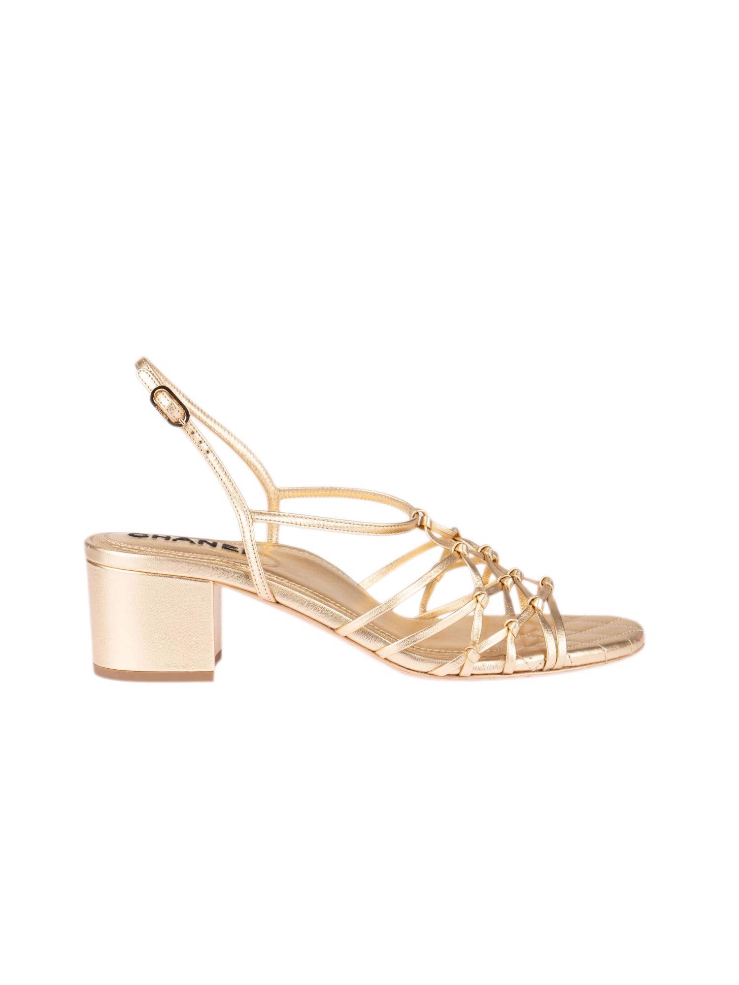 Bayan Altın CHANEL AYAKKABI