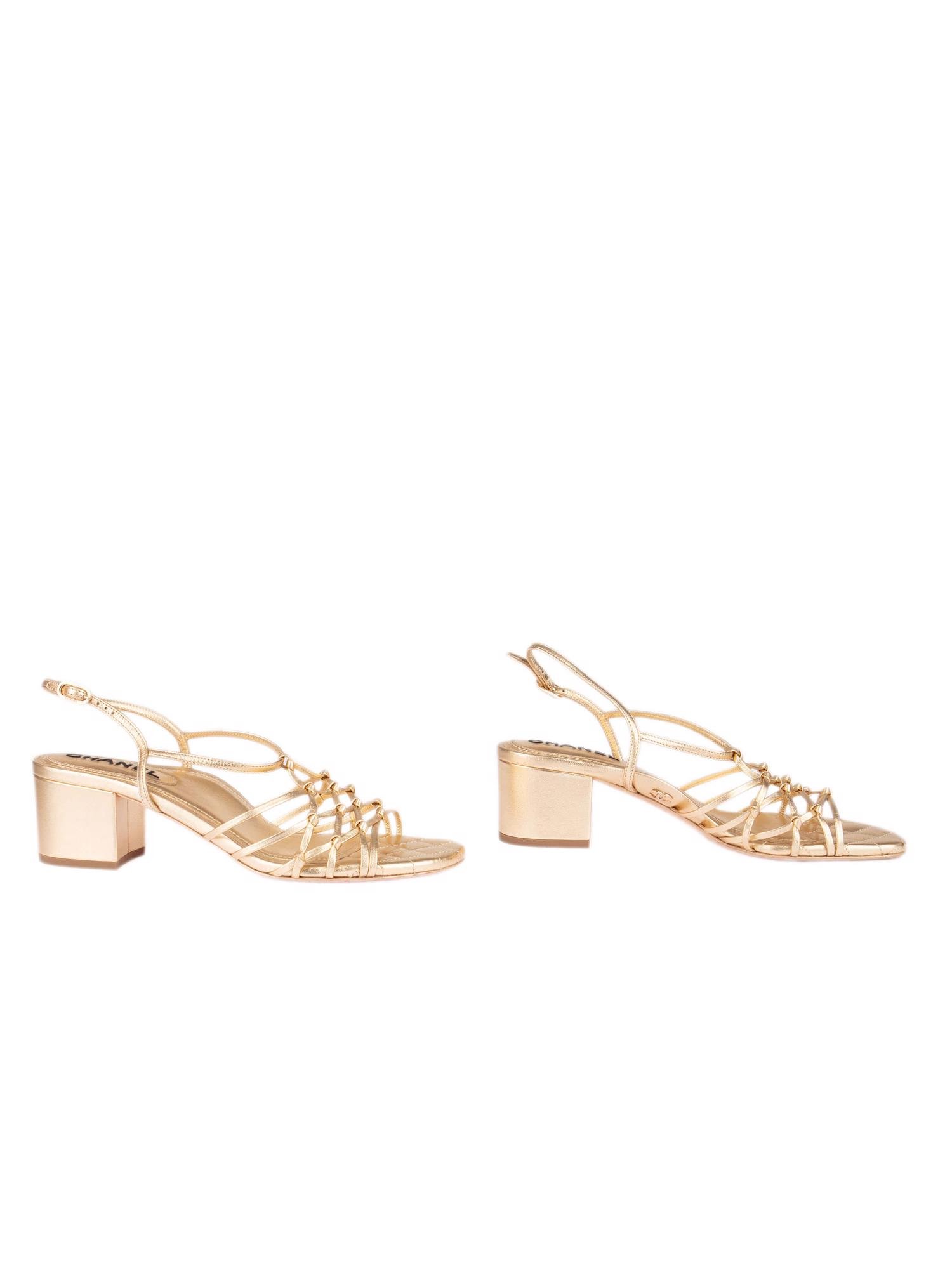 Bayan Altın CHANEL AYAKKABI