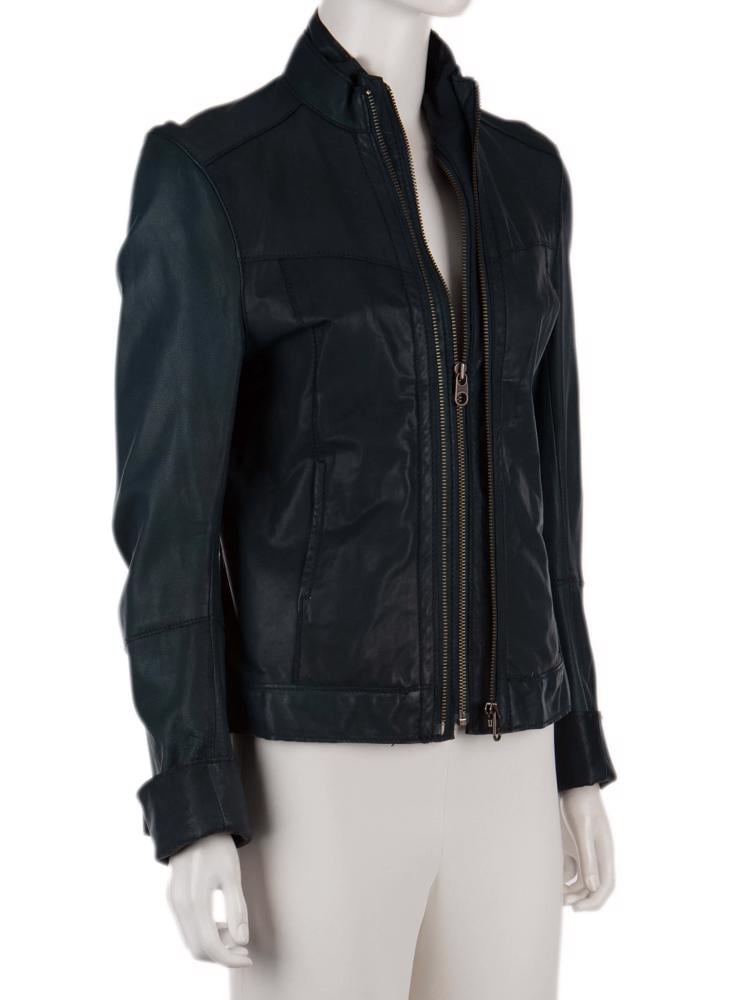 Bayan Lacivert ZADIG&VOLTAIRE DERİ CEKET