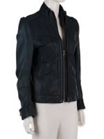 Bayan Lacivert ZADIG&VOLTAIRE DERİ CEKET