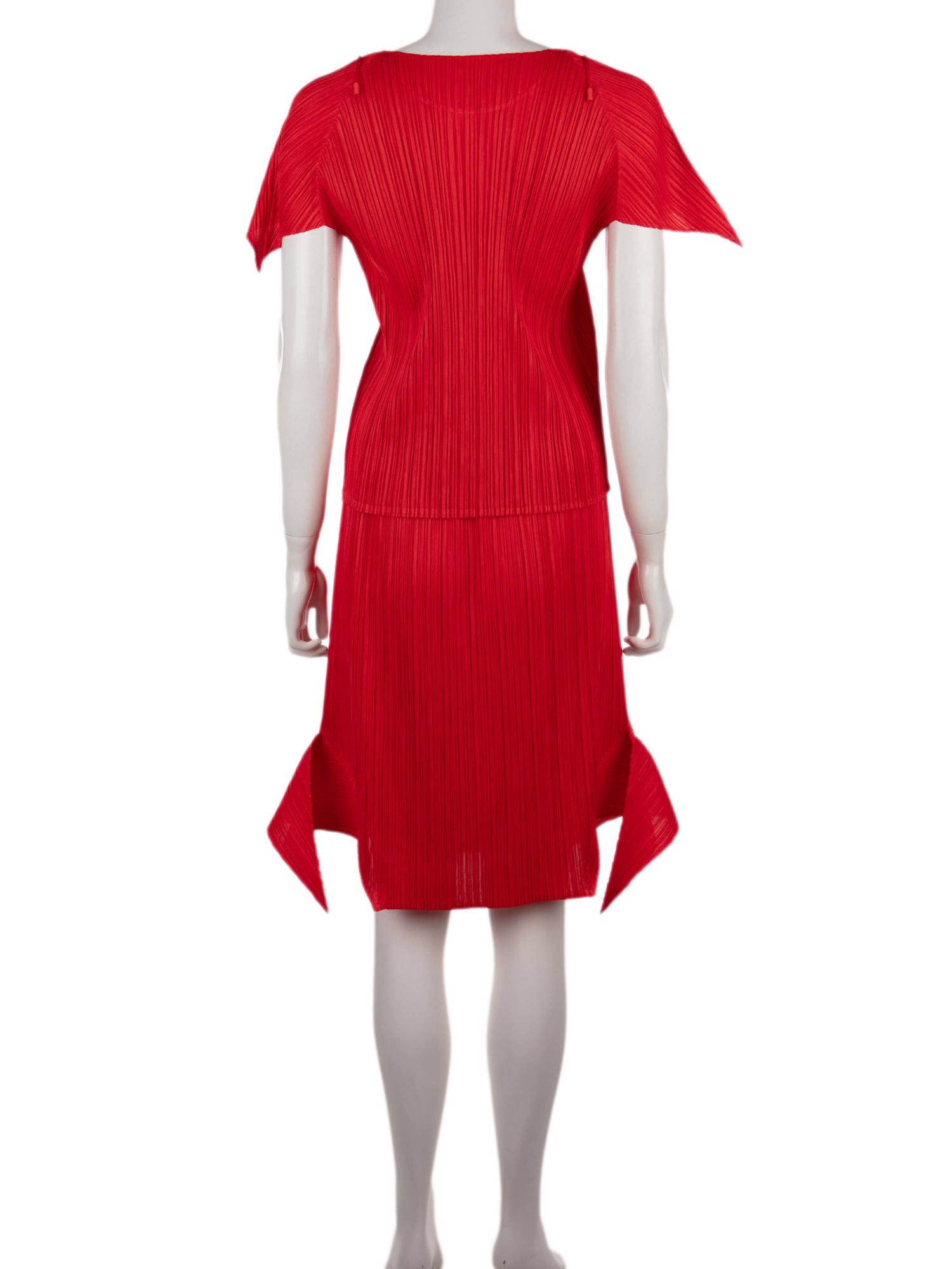 Bayan Kırmızı ISSEY MIYAKE PLEATS PLEASE ETEK - BLUZ