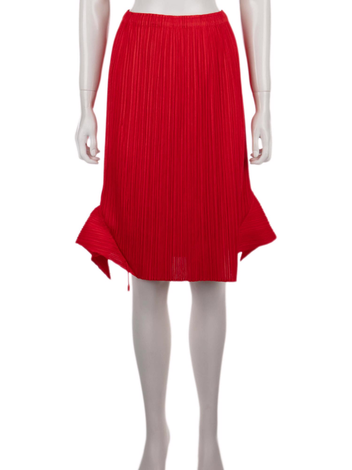 Bayan Kırmızı ISSEY MIYAKE PLEATS PLEASE ETEK - BLUZ