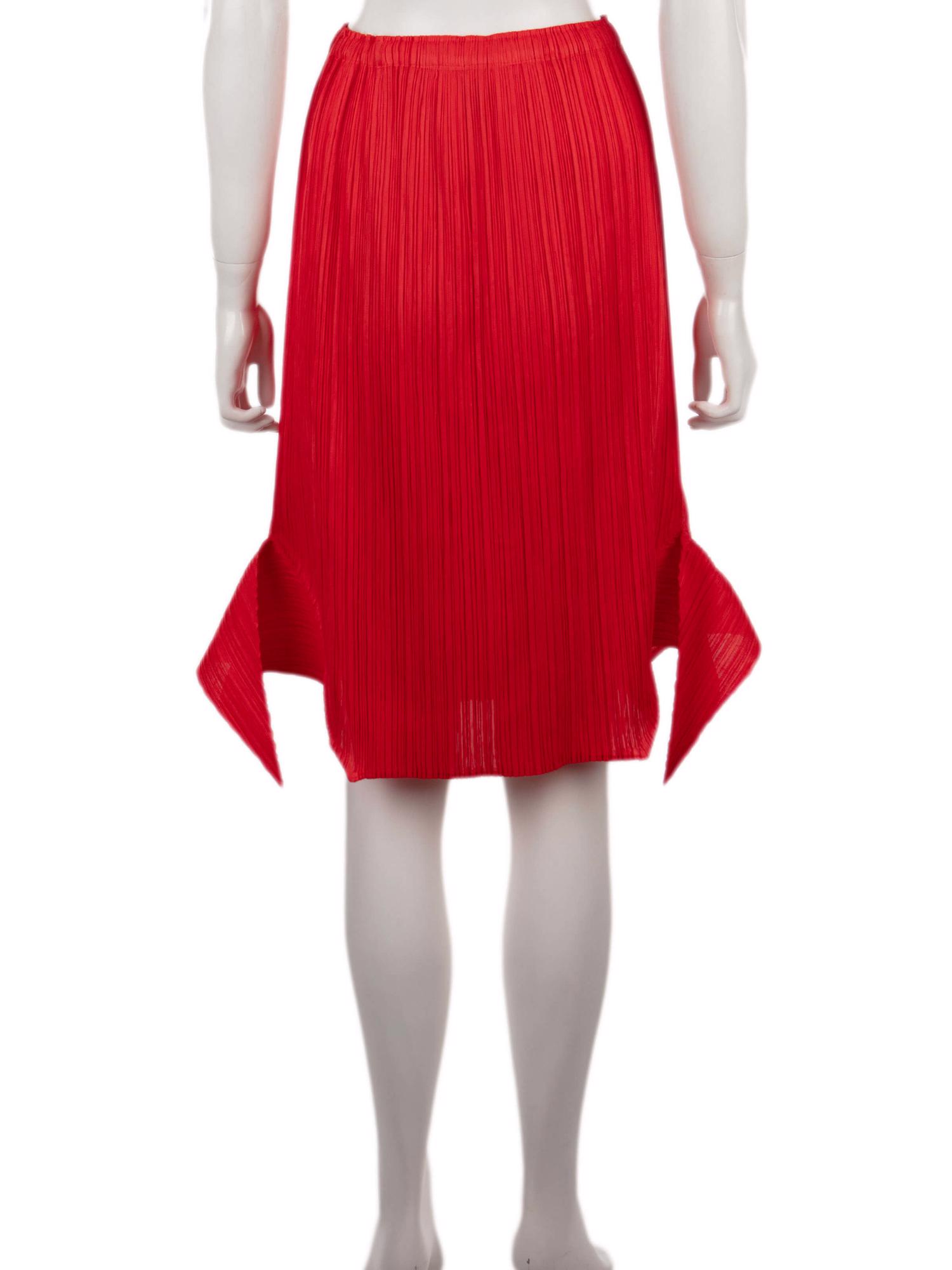 Bayan Kırmızı ISSEY MIYAKE PLEATS PLEASE ETEK - BLUZ