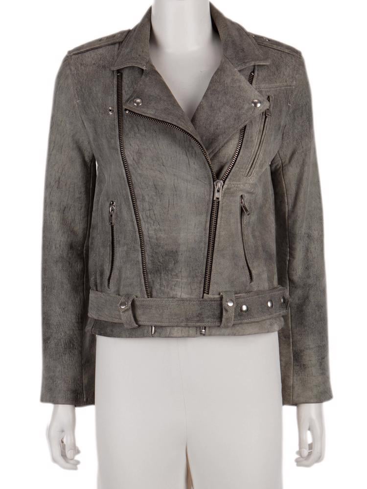 Bayan Gri IRO DERİ CEKET