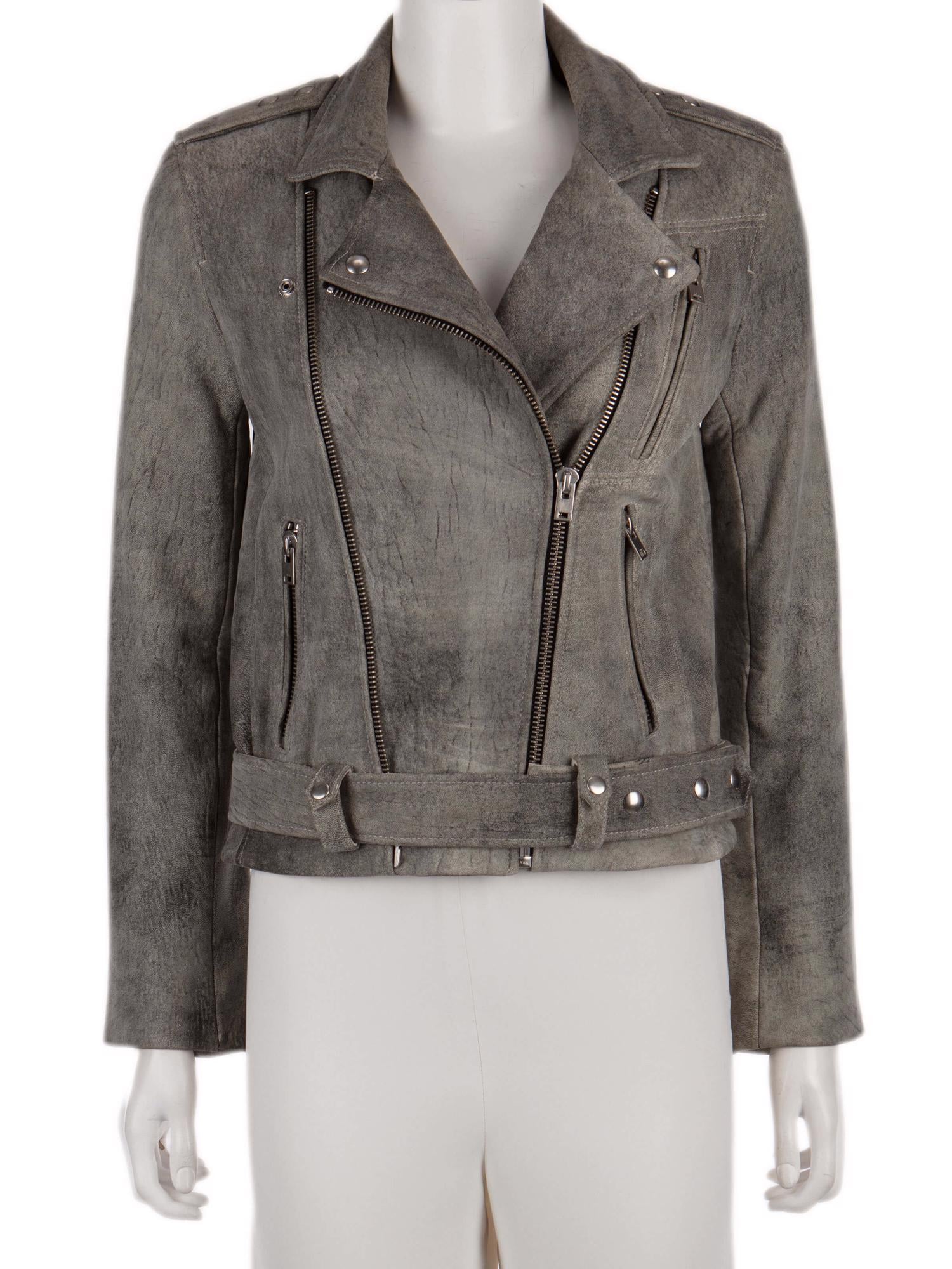 Bayan Gri IRO DERİ CEKET