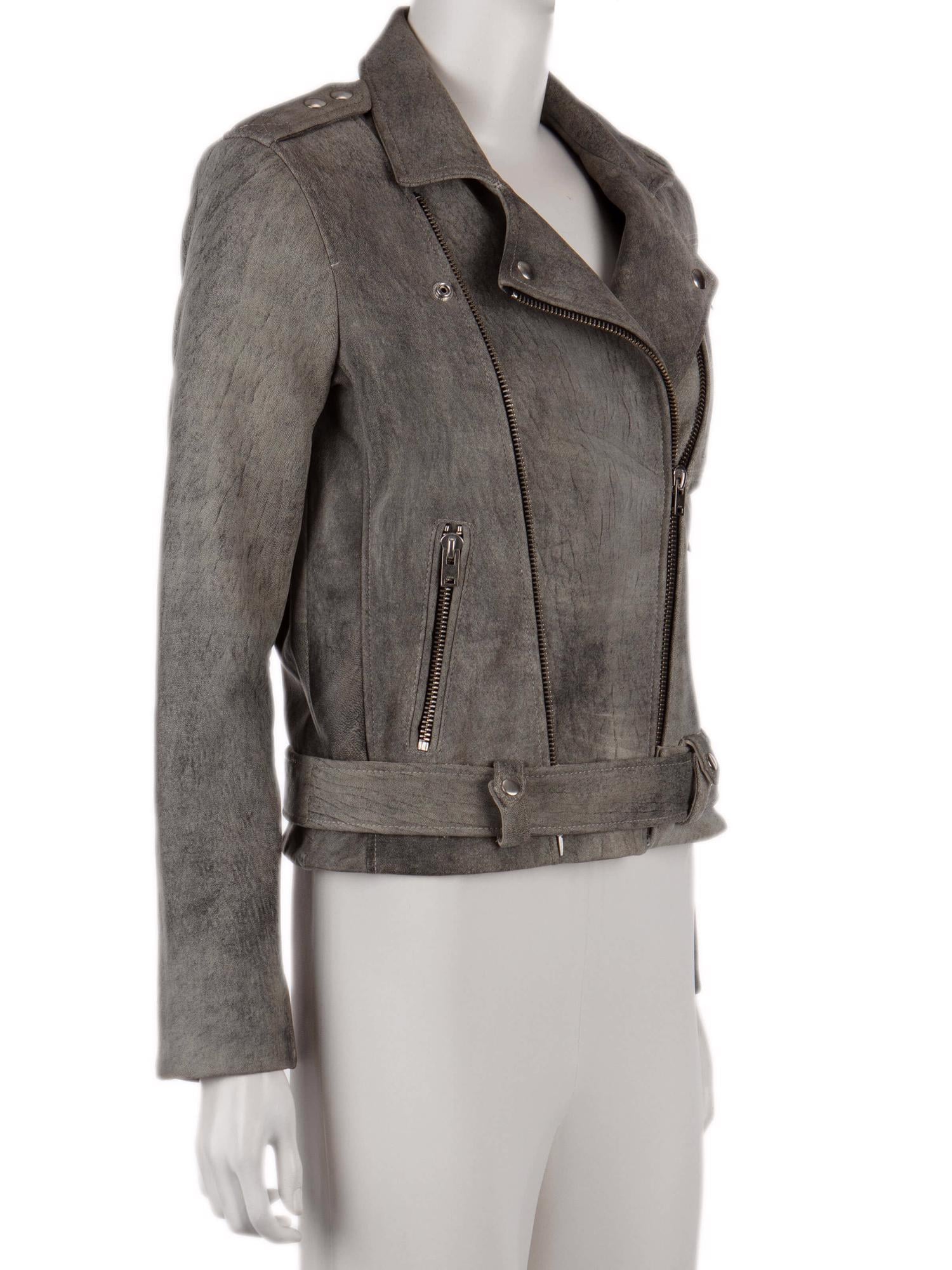 Bayan Gri IRO DERİ CEKET