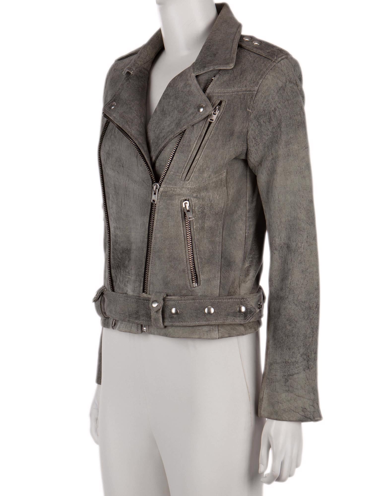 Bayan Gri IRO DERİ CEKET