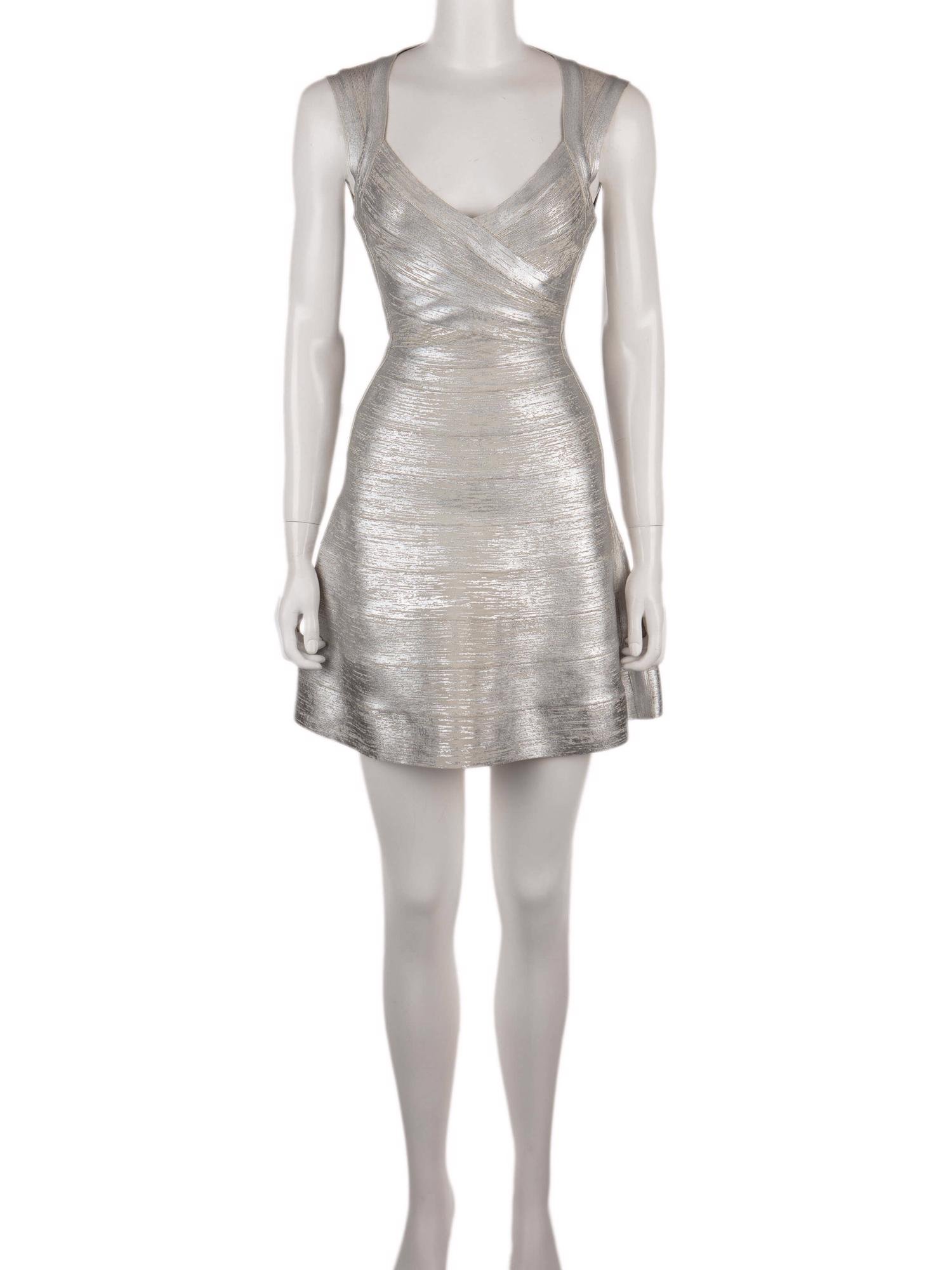 Bayan Gümüş HERVE LEGER ELBİSE