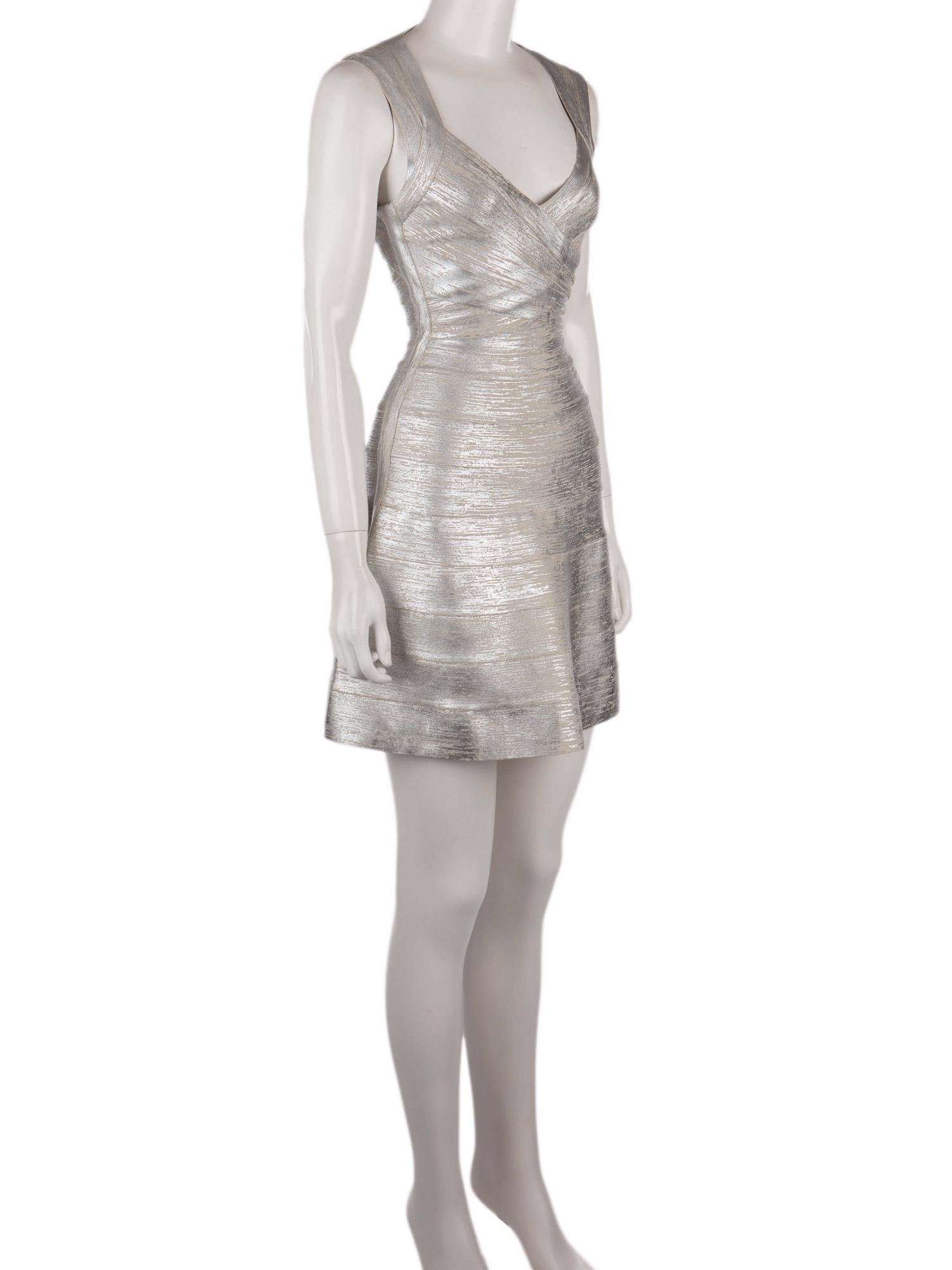 Bayan Gümüş HERVE LEGER ELBİSE