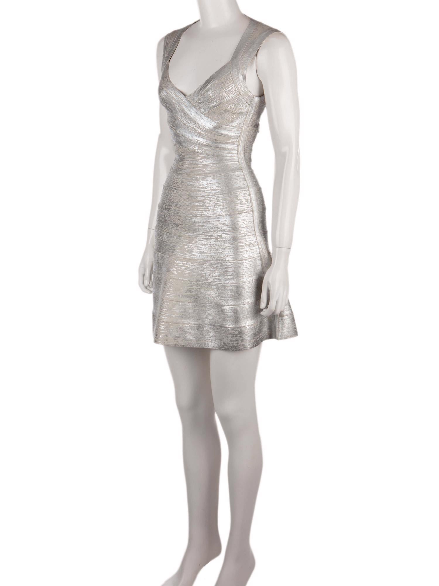 Bayan Gümüş HERVE LEGER ELBİSE