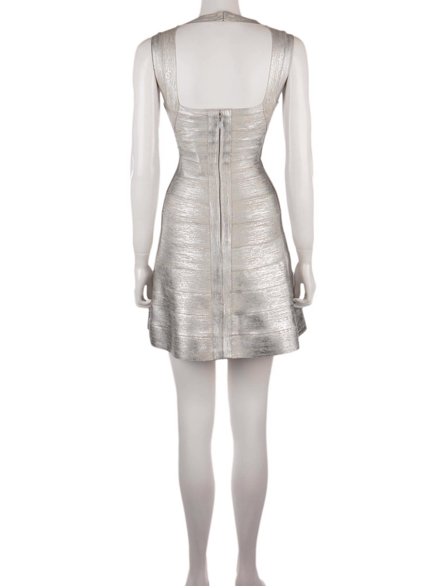 Bayan Gümüş HERVE LEGER ELBİSE