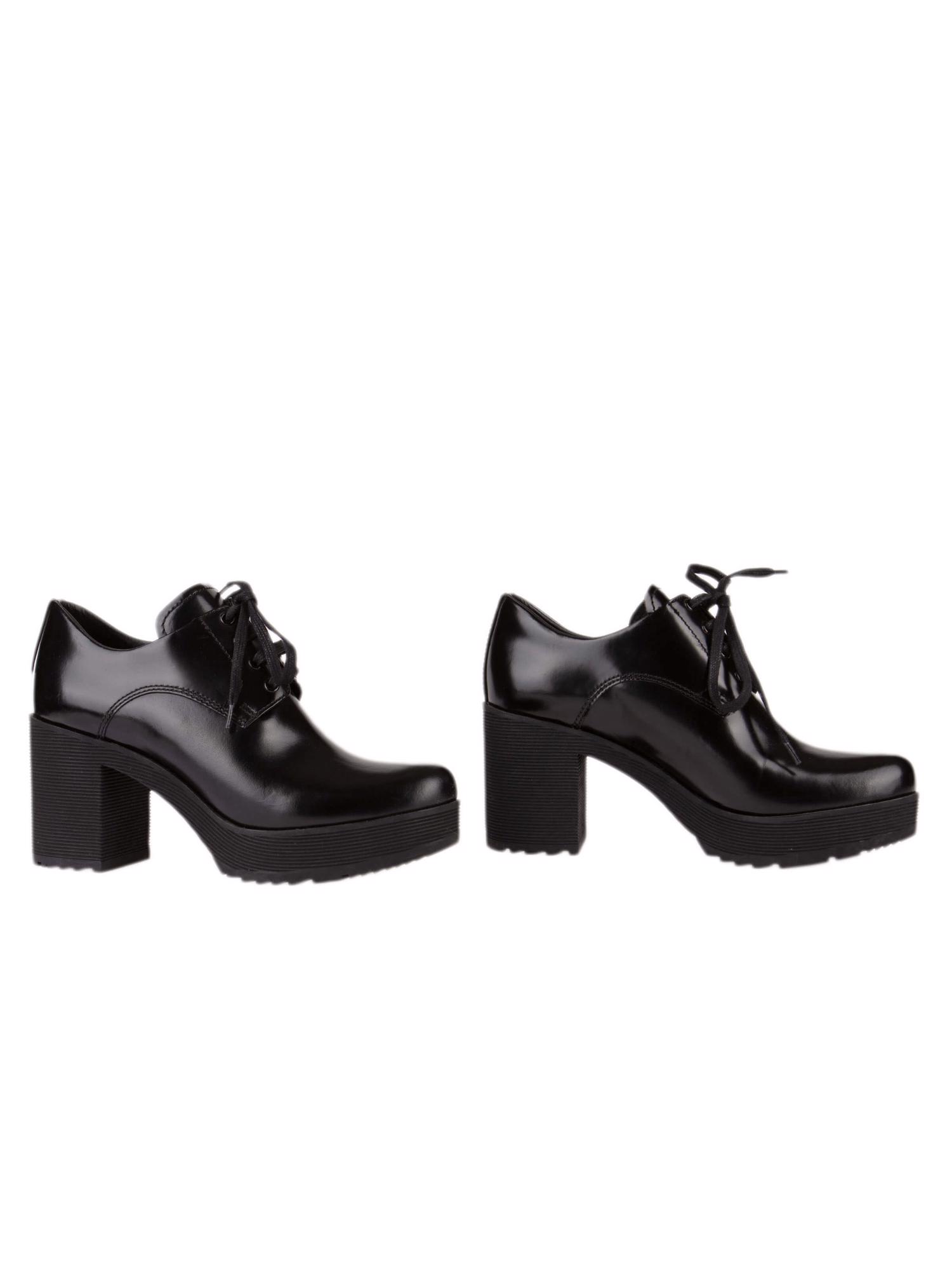 Bayan Siyah PRADA OXFORD AYAKKABI