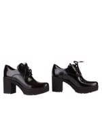 Bayan Siyah PRADA OXFORD AYAKKABI