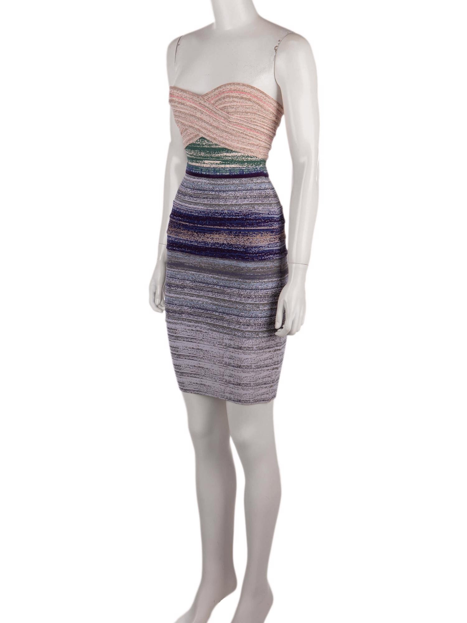 Bayan Mor HERVE LEGER ELBİSE