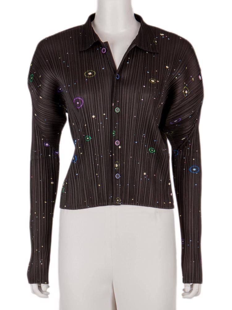 Bayan Siyah ISSEY MIYAKE PLEATS PLEASE GÖMLEK