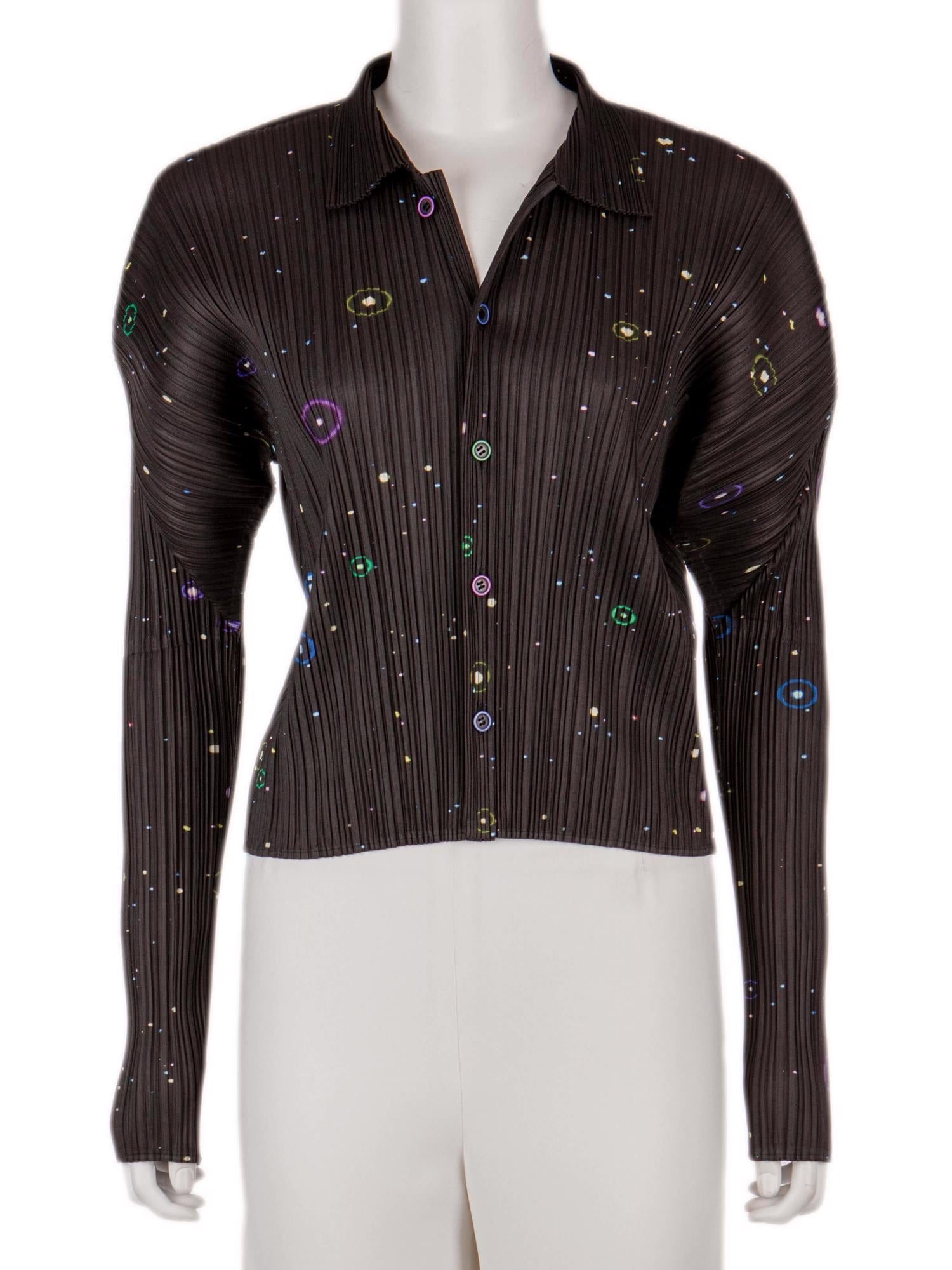 Bayan Siyah ISSEY MIYAKE PLEATS PLEASE GÖMLEK