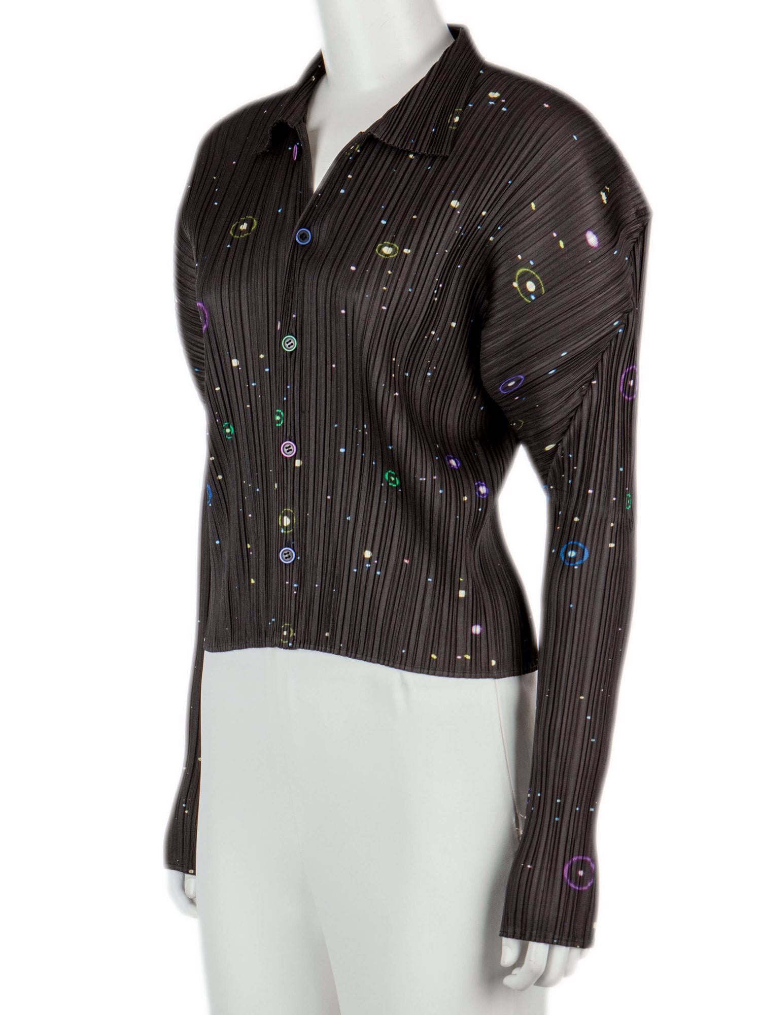 Bayan Siyah ISSEY MIYAKE PLEATS PLEASE GÖMLEK