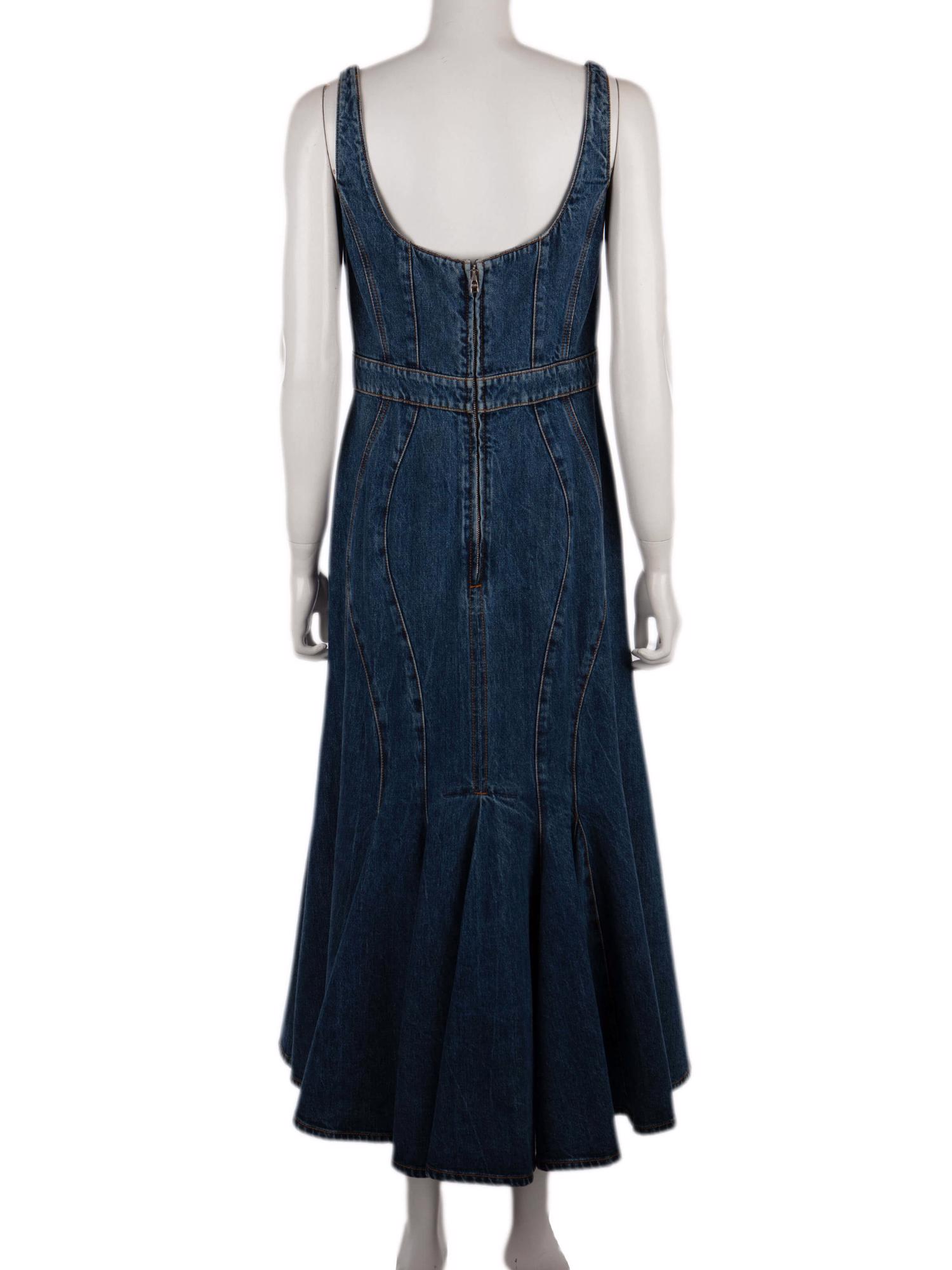 Bayan Lacivert ALEXANDER MCQUEEN JEAN ELBİSE