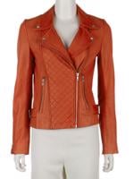 Bayan Turuncu MAJE DERİ CEKET