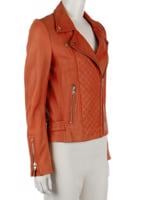 Bayan Turuncu MAJE DERİ CEKET