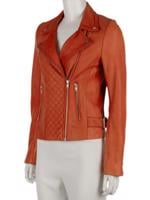 Bayan Turuncu MAJE DERİ CEKET