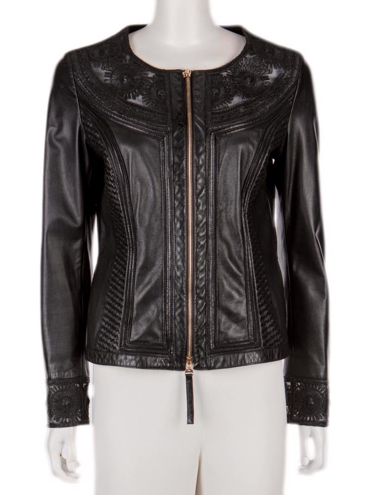 Bayan Siyah BLUMARINE DERİ CEKET